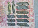 Antique Brass Finger Plate Push Door Handle Rococo Victorian Art Nouveau Vintage
