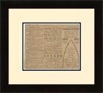 Titanic Sailing dates advert . Original Newspaper Advert framed March 22 1912