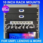 10" Inch Mini Lab 1U Rack Mounts for UNIFI, Lenovo, HP & more! Black / White