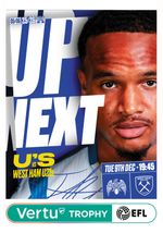COLCHESTER UTD WEST HAM UNITED U21 9 December 2025 R of 32 EFL VERTU Trophy FAN