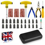 Emergency Tyre Puncture Repair Kit Car Van Motorcycle Tubeless Tire Strip Pliers