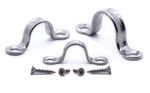 Stainless steel saddle clip sheet wire eye strap 316 A4 marine grade hook loop