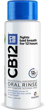 CB12 Mint Menthol Mouthwash 250ml Enamel Strengthening, Pleasant Breath for 12h
