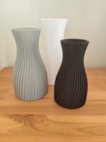 Unique 3D Printed Fluted Vase - Modern Home Decor