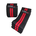 Knee Wraps Weight Lifting Bandage Straps Guard Powerlifting Pair Fitness Red