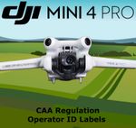 DJI Mini 4 Pro UK CAA Drone Operator ID Stickers Labels 6mm/12mm Black on Clear
