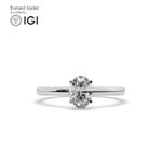 Oval Diamond Engagement Ring 9k White Gold Labgrown 1 Ct Solitaire