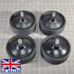 All Black Turntable Insulator Foot/Feet X4 for Technics SL1200/1210 MK2 MK7