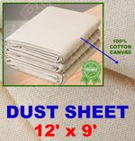 Cotton Bolton Twill Canvas Heavy Duty Professional Quality Dust Sheet 12ft x 9ft