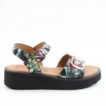 Heavenly Feet Black Floral Sonja Sandals
