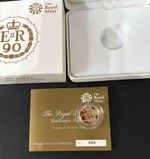 2016 Queen 90th Birthday SOTD Gold Sovereign Royal Mint COA 004 Mintage 499