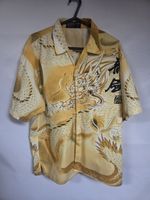 Vintage Oriental Hawaiian Shirt Size M  Please Read Description #1119