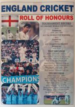 England Cricket roll of honours - Anderson Cook Root Stokes - souvenir print