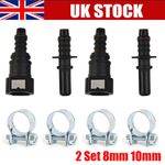 9.89mm ID8 Quick Release Fuel Line Coupler Petrol Hose Pipe Connector Shut-Off