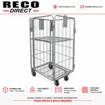 REFURBISHED 4 SIDED ROLL CONTAINER WITH SHELF ROLL CAGE WAREHOUSE TROLLEY