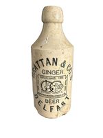 Vintage Stoneware Ginger Beer Bottle from Grattan & Co. Belfast Estb 1825 Rare