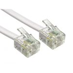 3m RJ11 to RJ11 Modem Cable - White - ADSL DSL FTTC Lead for use with BT SKY
