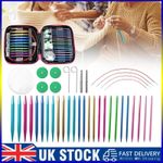 26Pcs Interchangeable Circular Knitting Needle Set 2.75-10mm For Craft Projects