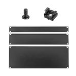 3Pcs 19 Inch Blank Panels Enclosure Server Rack Cabinet Filler Panel Metal Black