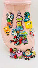 SpongeBob Charms Fits Crocs SET OF 16 Shoe Clog Charms Real UK Seller 🇬🇧