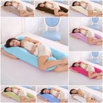 10FT COMFORT U SHAPE PILLOW & COVER FULL TOTAL BODY PREGNANCY MATERNITY SUPPORT