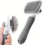 Self-Cleaning Pet Hair Remove Comb Cat Slicker Brush Pet Hair Removal Comb for D