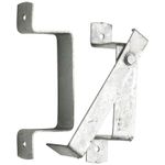 Stable slip rail bracket set for 4" x 2" rails with gravity latch & screws 833