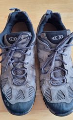 salomon mens walking shoes size uk 12.5 black/grey contagrip sole good condition
