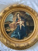 Mary and Baby Jesus framed oil painting