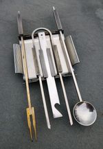 Vintage MCM Gio Ponti Silverplated Bar Tools Set