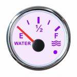 Gauge Dual-Voltage Round LED Water-Level Gauge Lightweight for Marine Vehicles