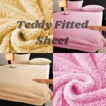 Extra Deep 30cm Teddy Bear Sherpa Fleece Fitted Sheet Cosy Warm Luxury Bed Linen