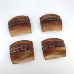 HAIR COMBS HAIR SLIDES 12 PACK OF BLACK CLEAR TORT HAIR COMB PLASTIC