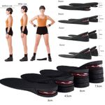 3cm 4.5cm 6cm 7.5cm Unisex Shoe Lift Height Increase Heel Insoles Insert Taller