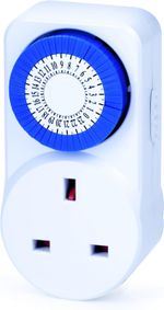 Timer Switch Mini | 24 Hour Segment Timer Light Switch | White UK Plug | S24HRMI