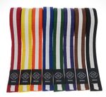 MyIkigai Colour & White Stripe Belts Grading Training Judo Aikido Martial Arts