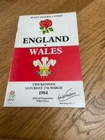 Rugby programme & Press Match Ticket ENGLAND V WALES 1984