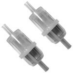 2 x Petrol In-Line Universal Clear Fuel Filters Fits 8mm Pipe Filter