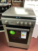 LPG Ready 50x50cm Depth Battery Ignition Gas Cooker + Lid FSD Statesman - Silver