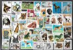 DOGS ON STAMPS 100 ALL DIFFERENT PETS  COLLECTION  27/3/26