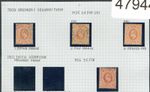 GREAT BRITAIN -  EDWARD VII 1909-11 4d orange shades identified on - 47944