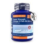 Omega 3 Fish Oil 2000mg - EPA 660mg DHA 440mg - Heart, Brain & Vision Support