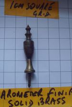small size barometer finial  solid brass genuine old not repro