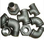 BSP BLACK MALLEABLE IRON THREADED PIPE FITTINGS ELBOW TEE CROSS PLUG BEND NIPPLE