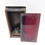 Metal Darkroom Safelight Lantern Red Filter Glass Oil Burner Lamp Film Photo