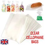 Clear Cello Display Bags Cellophane Large Small Sweet Candy Cake Pop Party Treat