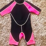 Hammerhead Childrens Shortie Wetsuit Black/Pink Back Zip Size S