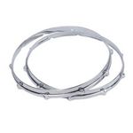 2Pcs Drum Hoop Set 10 Hole 14in Alloy Sound Improvement Decorative Drum Hoop