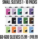 ULTRA PRO SMALL CARD SLEEVES YUGIOH TRADING SLEEVES 1 - 10 PACKS!