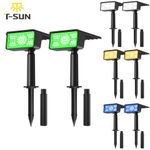 T-SUN Solar Powered LED Spotlight Outdoor Garden Yard Security Spot Lights 2PACK